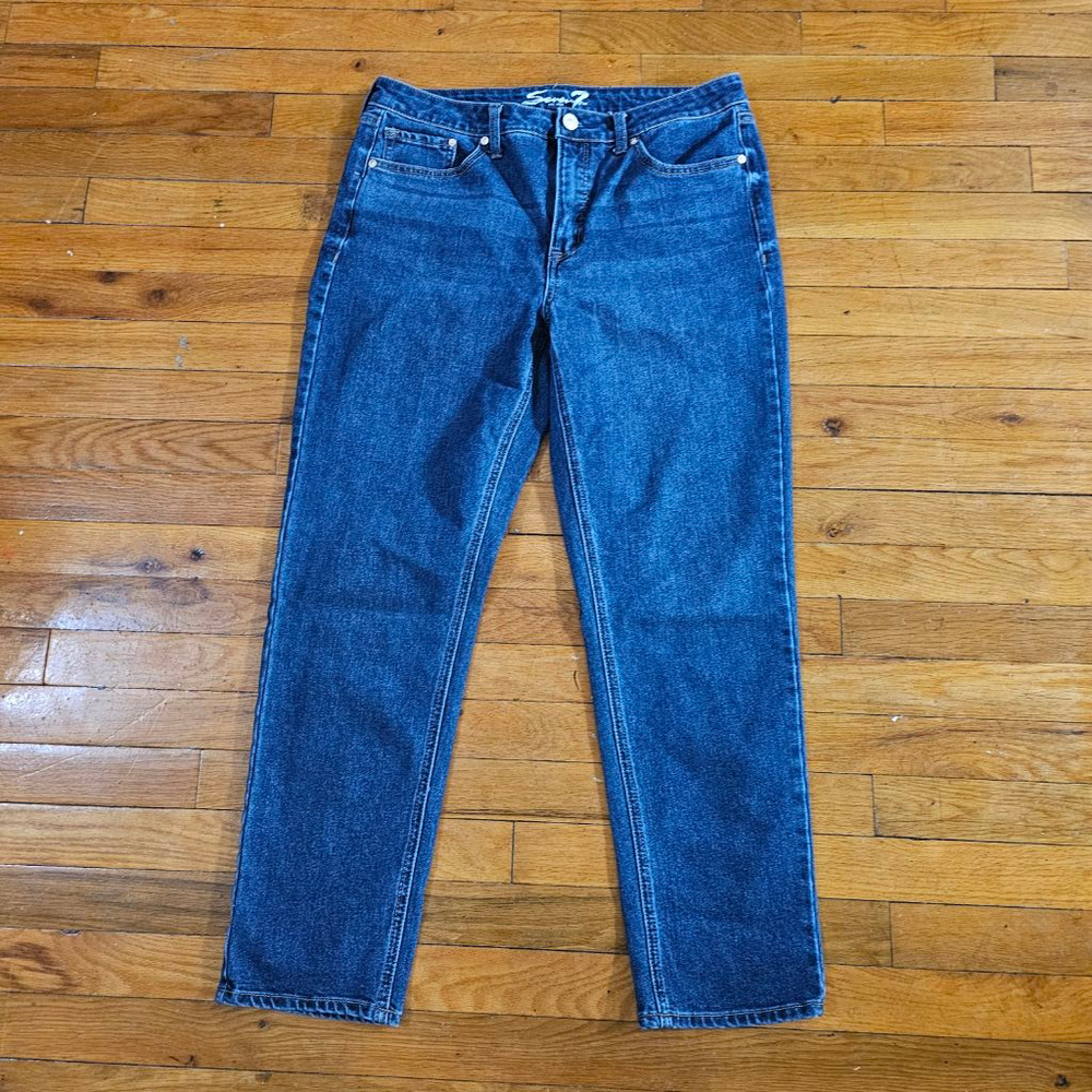 Seven7 Women's Jeans Blue Size 10 Slim Straight